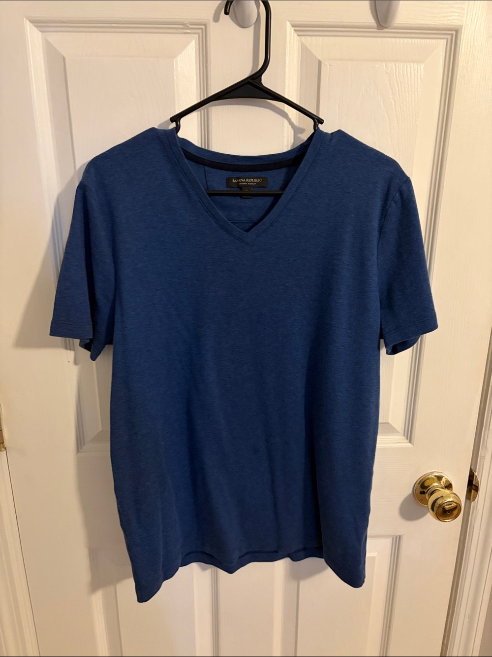 Banana Republic Men's V-Neck Short Sleeve Tee in Royal Blue